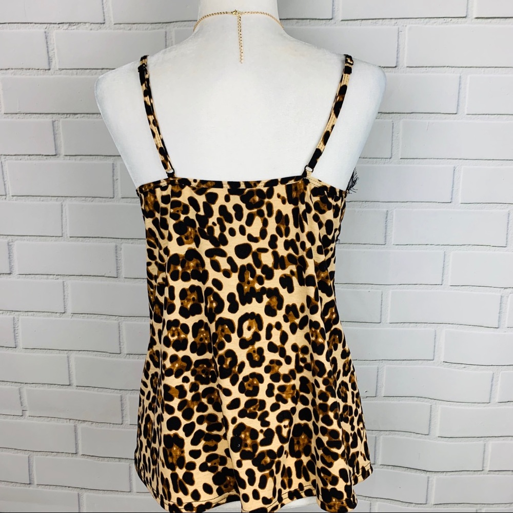 🔥HOTTT🔥Leopard Print Lace Cami Casual Tank Top Medium NWT - Picture 9 of 9